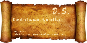 Deutelbaum Sarolta névjegykártya